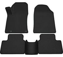 Салонные коврики REZKON 3D EVA Ромб резиновые, черные, для Kia Ceed 18-Н.В, черный кант 9221005301