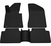 Салонные коврики REZKON 3D EVA Ромб резиновые, черные, для Kia K5 20-Н.В., черный кант 9221065101