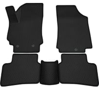 Салонные коврики REZKON 3D EVA Ромб резиновые, черные, для Kia Optima 12-16, черный кант 9221015101