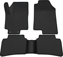Салонные коврики REZKON 3D EVA Ромб резиновые, черные, для Kia Rio 17-Н.В., черный кант 9221020301