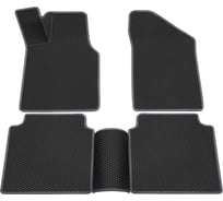 Салонные коврики REZKON 3D EVA Ромб резиновые, черные, для LADA Classic 2101-2107, серый кант 9239005102