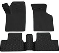 Салонные коврики REZKON 3D EVA Ромб резиновые, черные, для LADA Granta 2190-2191-2192-2194, черный кант 9239015101