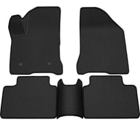 Салонные коврики REZKON 3D EVA Ромб резиновые, черные, для LADA Vesta 15-Н.В., черный кант 9239045101