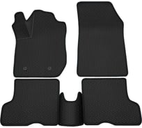 Салонные коврики REZKON 3D EVA Ромб резиновые, черные, для LADA X-Ray Optima, черный кант 9239055101