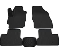 Салонные коврики REZKON 3D EVA Ромб резиновые, черные, для Mazda 3 09-13, черный кант 9223010101