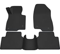 Салонные коврики REZKON 3D EVA Ромб резиновые, черные, для Mazda 3 13-19, черный кант 9223010201