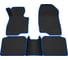 Салонные коврики REZKON 3D EVA Ромб резиновые, черные, для Mazda 6 12-18, синий кант 9223015203 1