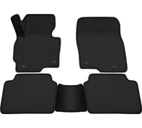 Салонные коврики REZKON 3D EVA Ромб резиновые, черные, для Mazda CX-5 12-17, черный кант 9223020101