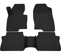 Салонные коврики REZKON 3D EVA Ромб резиновые, черные, для Mazda CX-5 17-Н.В., черный кант 9223020201