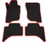 Салонные коврики REZKON 3D EVA Ромб резиновые, черные, для Mitsubishi L 200 08-15, красный кант 9224025104 1