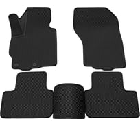 Салонные коврики REZKON 3D EVA Ромб резиновые, черные, для Mitsubishi ASX 10-Н.В., черный кант 9224005101