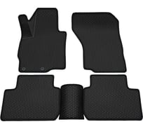 Салонные коврики REZKON 3D EVA Ромб резиновые, черные, для Mitsubishi Outlander 12-Н.В., черный кант 9224015101