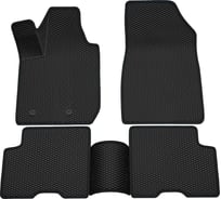 Салонные коврики REZKON 3D EVA Ромб резиновые, черные, для Renault Arkana 19-Н.В., черный кант 9229040101