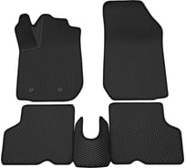 Салонные коврики REZKON 3D EVA Ромб резиновые, черные, для Renault Kaptur 16-20, черный кант 9229035101