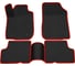 Салонные коврики REZKON 3D EVA Ромб резиновые, черные, для Renault Logan 04-15, красный кант 9229015104 1