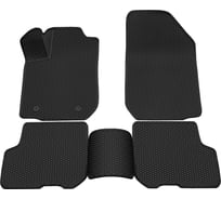 Салонные коврики REZKON 3D EVA Ромб резиновые, черные, для Renault Logan 14-Н.В., черный кант 9229015201