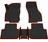 Салонные коврики REZKON 3D EVA Ромб резиновые, черные, для Skoda Karoq 20-Н.В., красный кант 9230035104 1