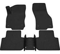 Салонные коврики REZKON 3D EVA Ромб резиновые, черные, для Skoda Karoq 20-Н.В., черный кант 9230035101