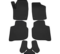 Салонные коврики REZKON 3D EVA Ромб резиновые, черные, для Skoda Rapid 14-Н.В., черный кант 9230020101