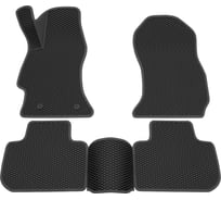 Салонные коврики REZKON 3D EVA Ромб резиновые, черные, для Subaru Forester 08-13, серый кант 9232005102
