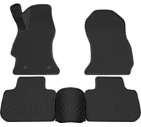 Салонные коврики REZKON 3D EVA Ромб резиновые, черные, для Subaru Forester 08-13, черный кант 9232005101