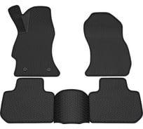 Салонные коврики REZKON 3D EVA Ромб резиновые, черные, для Subaru Forester 13-18, черный кант 9232005201