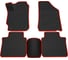 Салонные коврики REZKON 3D EVA Ромб резиновые, черные, для Toyota Camry 11-18, красный кант 9234010204 1
