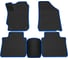 Салонные коврики REZKON 3D EVA Ромб резиновые, черные, для Toyota Camry 11-18, синий кант 9234010203 1