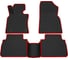 Салонные коврики REZKON 3D EVA Ромб резиновые, черные, для Toyota Camry 18-Н.В, красный кант 9234010304 1