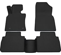 Салонные коврики REZKON 3D EVA Ромб резиновые, черные, для Toyota Camry 18-Н.В, черный кант 9234010301