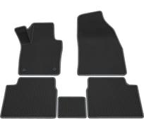 Салонные коврики REZKON 3D EVA Ромб резиновые, черные, для Toyota Corolla 07-13, серый кант 9234015102