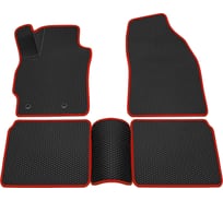 Салонные коврики REZKON 3D EVA Ромб резиновые, черные, для Toyota Corolla 13-19, красный кант 9234015204