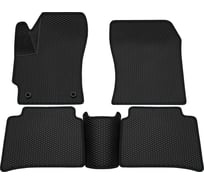 Салонные коврики REZKON 3D EVA Ромб резиновые, черные, для Toyota Corolla 19-Н.В., черный кант 9234015301