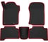 Салонные коврики REZKON 3D EVA Ромб резиновые, черные, для Toyota Land Cruiser Prado 150, 09-17, красный кант 9234030204 1