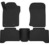 Салонные коврики REZKON 3D EVA Ромб резиновые, черные, для Toyota Land Cruiser Prado 150, 09-17, черный кант 9234030201