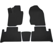 Салонные коврики REZKON 3D EVA Ромб резиновые, черные, для Toyota RAV4 06-13, серый кант 9234035102