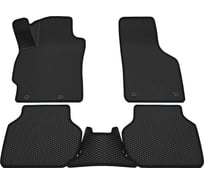 Салонные коврики REZKON 3D EVA Ромб резиновые, черные, для Volkswagen Jetta 11-20, черный кант 9235010201