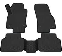Салонные коврики REZKON 3D EVA Ромб резиновые, черные, для Volkswagen Tiguan 17-Н.В., черный кант 9035025201