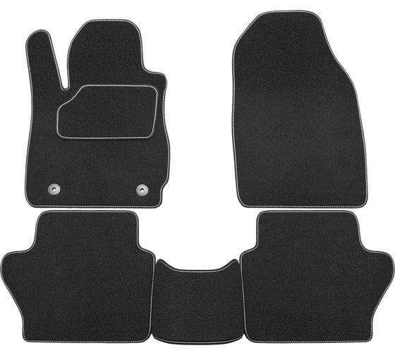 Салонные коврики REZKON ворс на резиновой основе, черный, для Ford Fiesta 15-19 2516005200 1