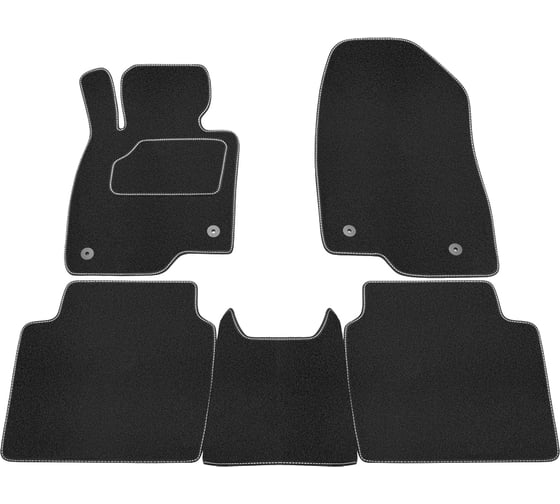 Салонные коврики REZKON ворс на резиновой основе, черный, для Mazda 6 12-18 2523015100 1