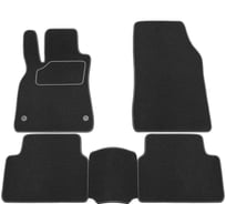Салонные коврики REZKON ворс на резиновой основе, черный, для Renault Fluence 10-16 2529010100
