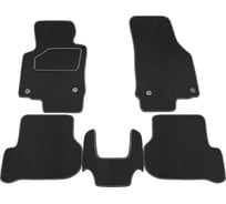 Салонные коврики REZKON ворс на резиновой основе, черный, для Skoda Octavia A5 09-13 2530010100