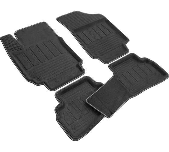 Салонные коврики REZKON 3D Evaplast ворсовые, черные, для Hyundai Creta 16-21 4520065100 1