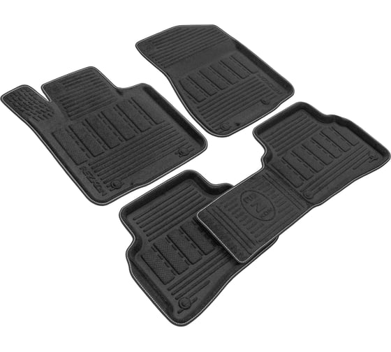 Салонные коврики REZKON 3D Evaplast ворсовые, черные, для Hyundai Tucson 15-21 4520060200 1