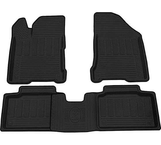 Салонные коврики REZKON 3D Evaplast ворсовые, черные, для LADA Vesta Comfort 4539045100 1