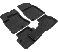 Салонные коврики REZKON 3D Evaplast ворсовые, черные, для Nissan Qashqai 07-14 4525020100