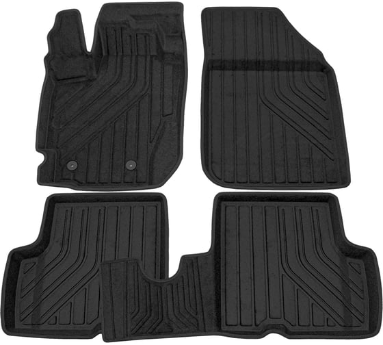 Салонные коврики REZKON 3D Evaplast ворсовые, черные, для Renault Duster 4x4 21-Н.В. Ser.S 4529050400