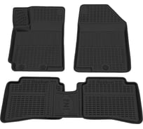 Салонный полиуретановый коврик REZKON для Hyundai Solaris 10-17 черный 0520050100