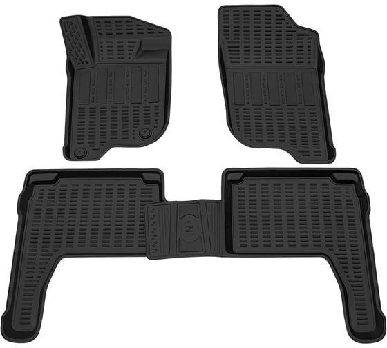 Салонный полиуретановый коврик REZKON для Mitsubishi Pajero Sport II 08-15 черный 0524020100 1