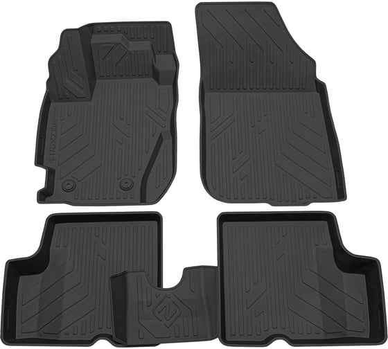 Салонный полиуретановый коврик REZKON для Renault Duster 4x4 15-21 черный 0529050350 1